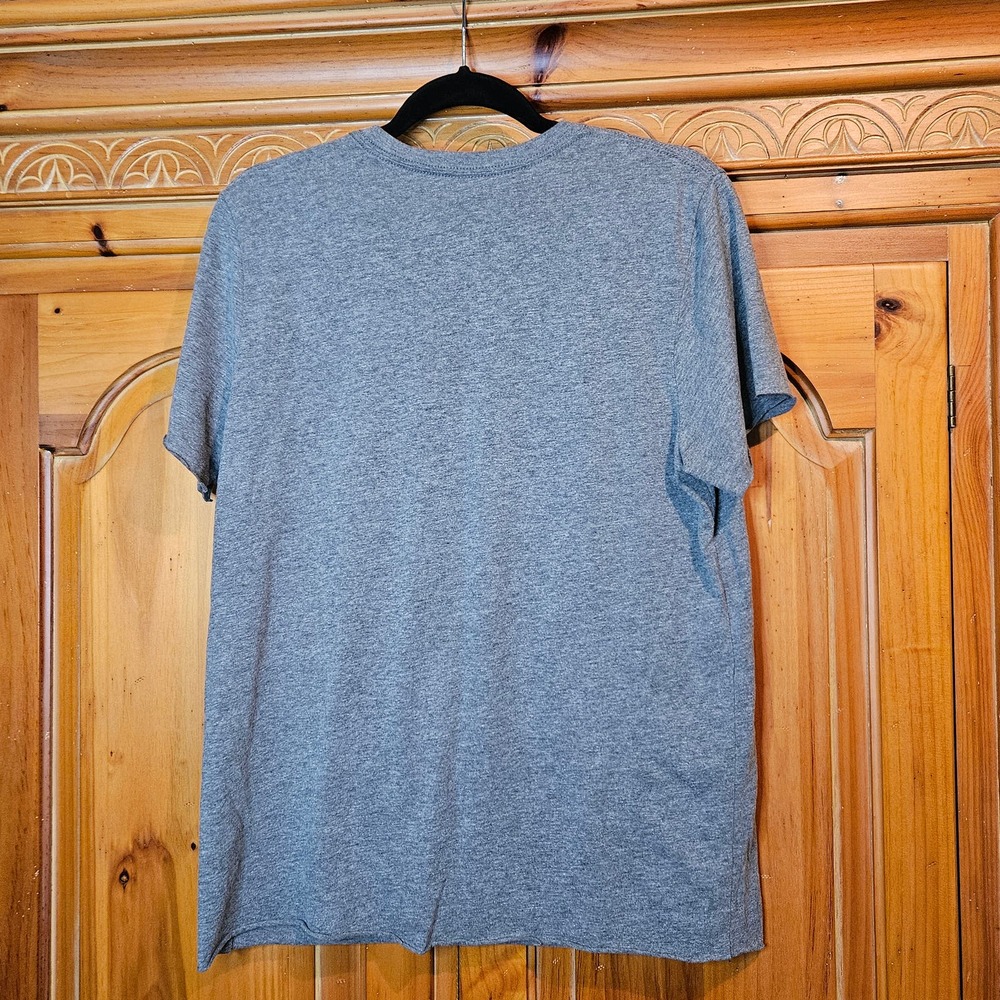 Gray Mississippi State University MSU T-Shirt Raw‎ Hem No Size Measures As M/L - Picture 2 of 5